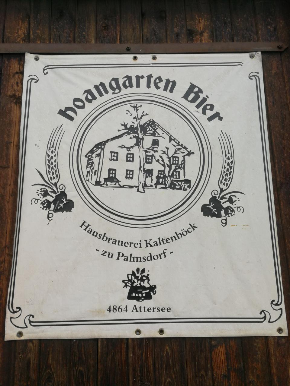 Das Türschild der Brauerei Kaltenböck