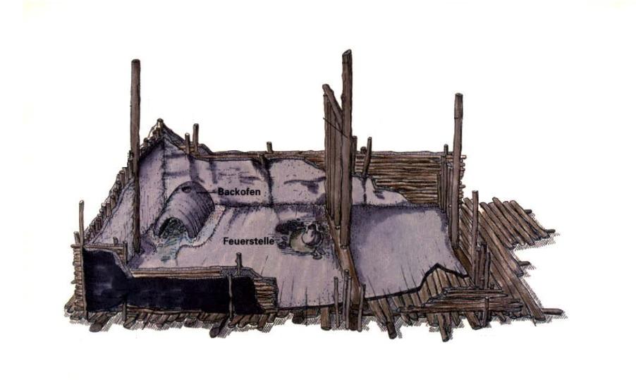 Illustration einer möglichen Inneneinrichtung eines Hauses