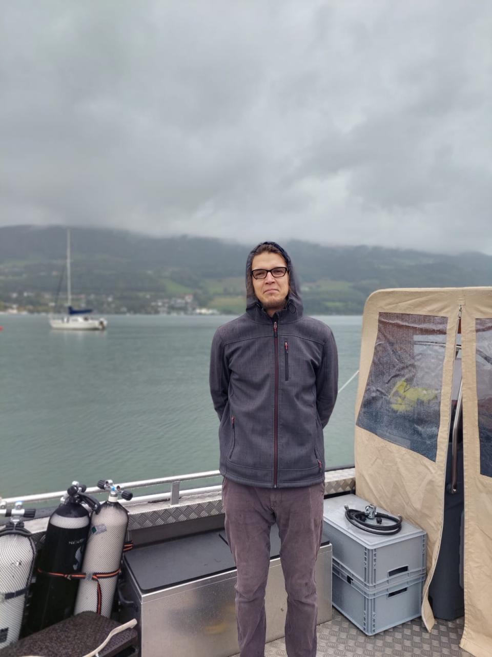 Michael auf dem Boot