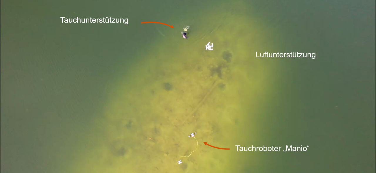 Luftbild der Fundstelle, die Manio untersucht