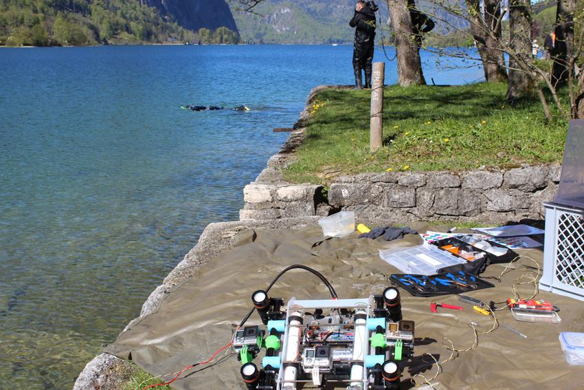 Diverses Equipment am Seeufer