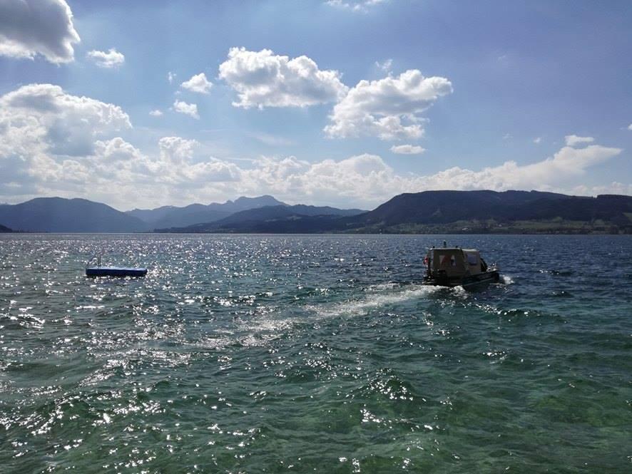 Das Forschungsboot am Attersee