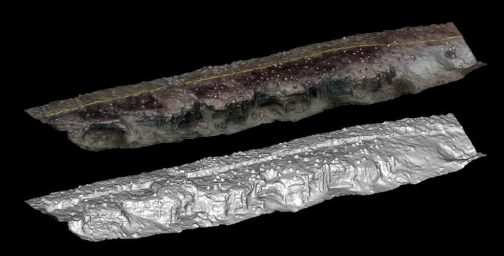 3D Modell der Grabungsfläche