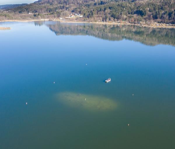 Bereich der urgeschichtlichen Pfahlbauruinen