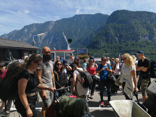 Endlich in Hallstatt angekommen nimmt uns Hans Rudorfer in Empfang.