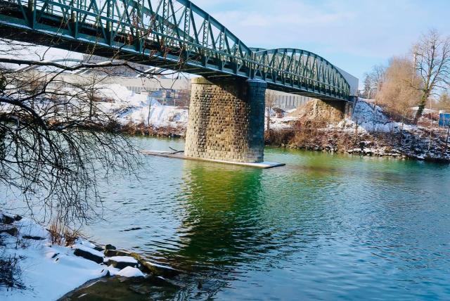 Eisenbahnbrücke in Wels