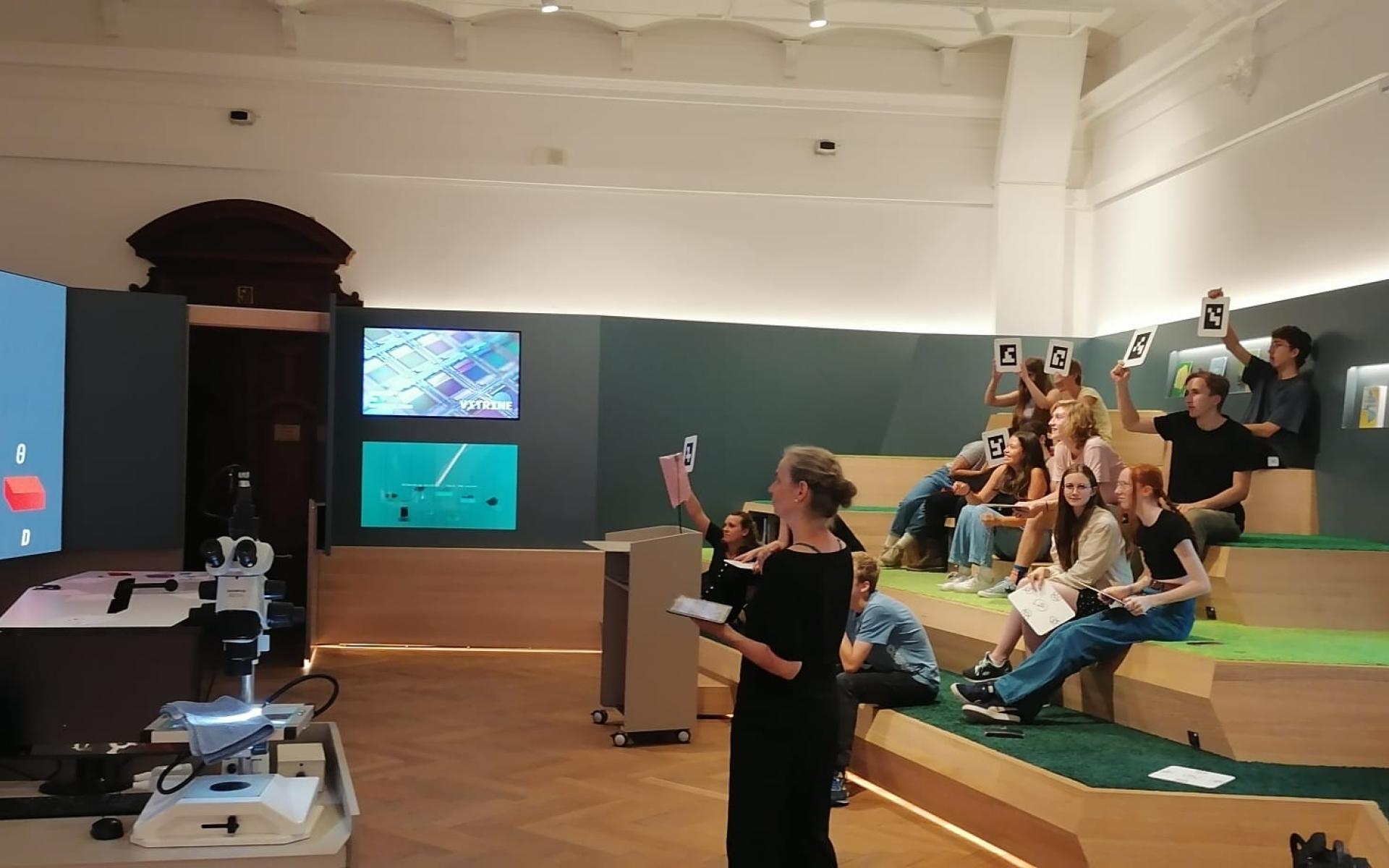 Am Ende der Präsentation gab es ein lustiges Dino-Quiz.