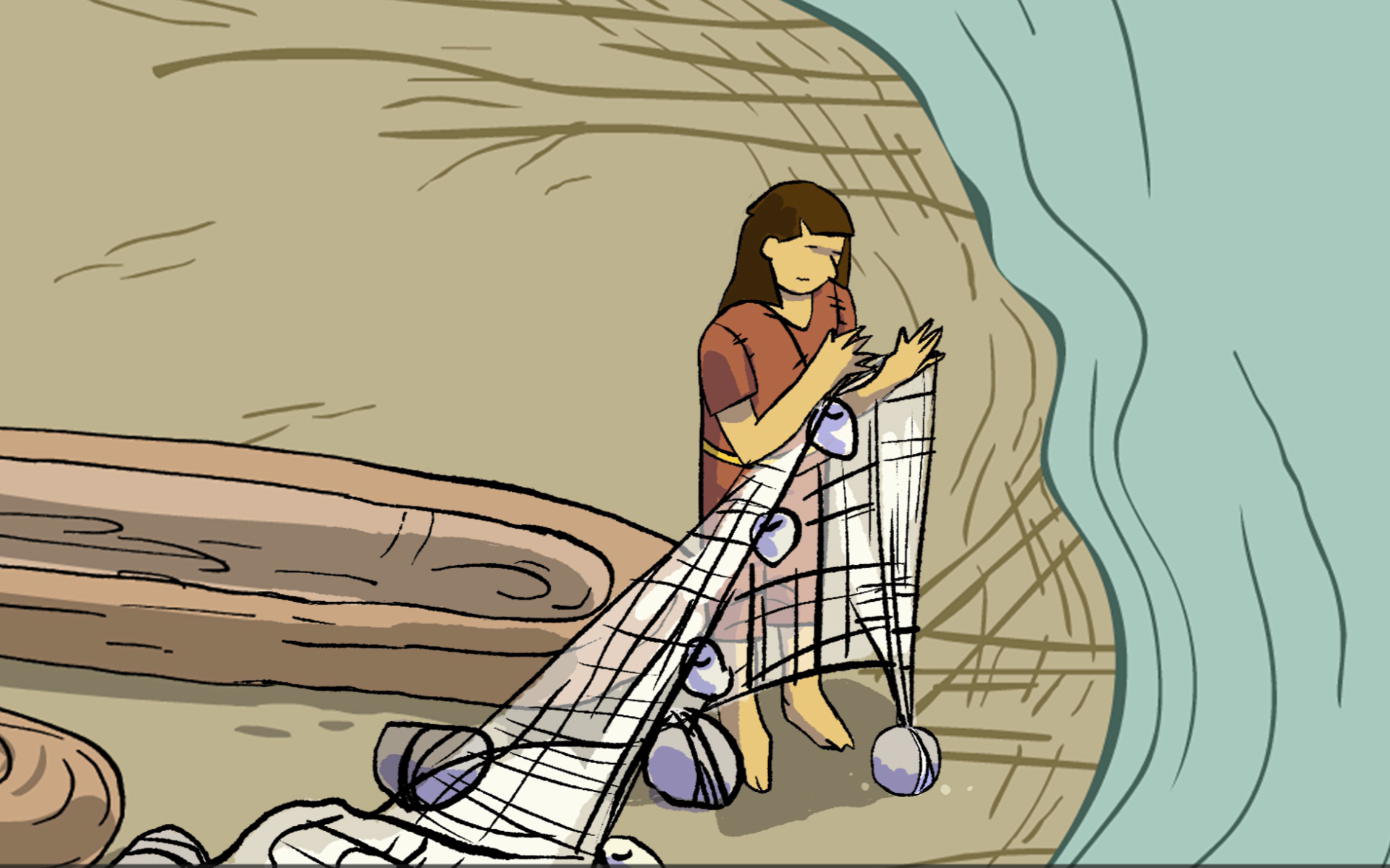 Fischernetz Illustration