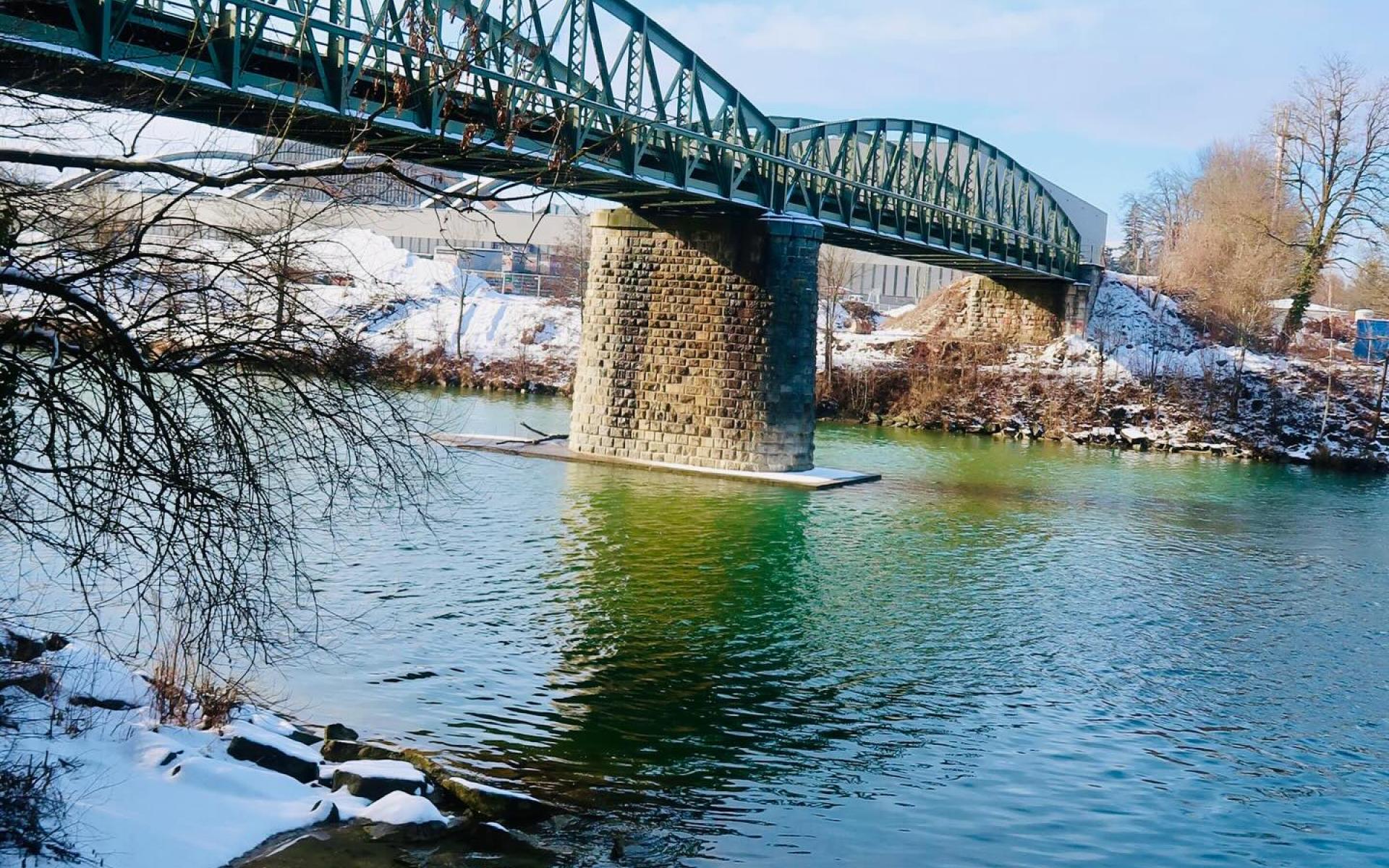 Eisenbahnbrücke in Wels