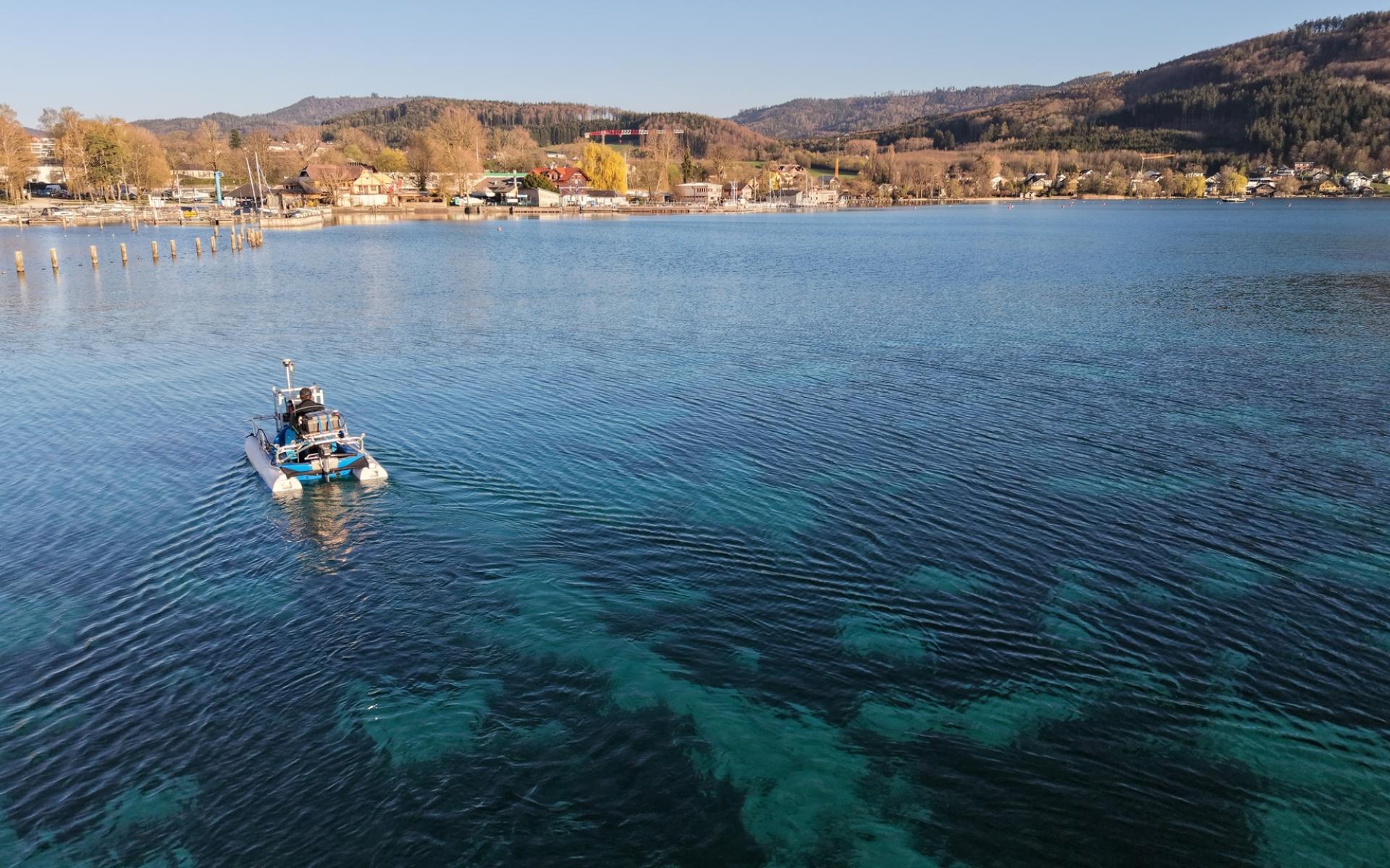 Sonarprospektion am Attersee, April 2026
