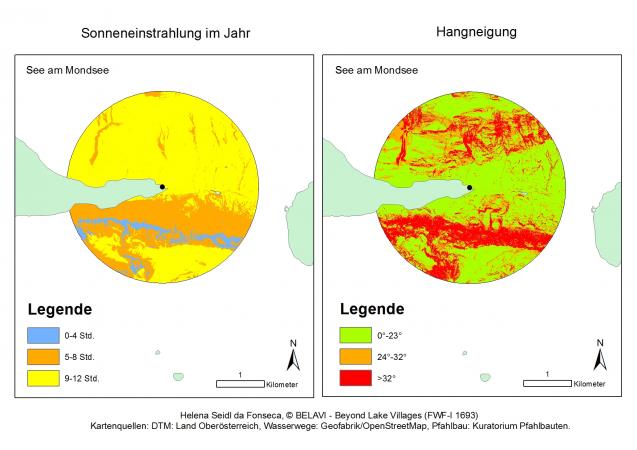 Die Pfahlbaustation See am Mondsee und erste Umfeldberechnungen. 