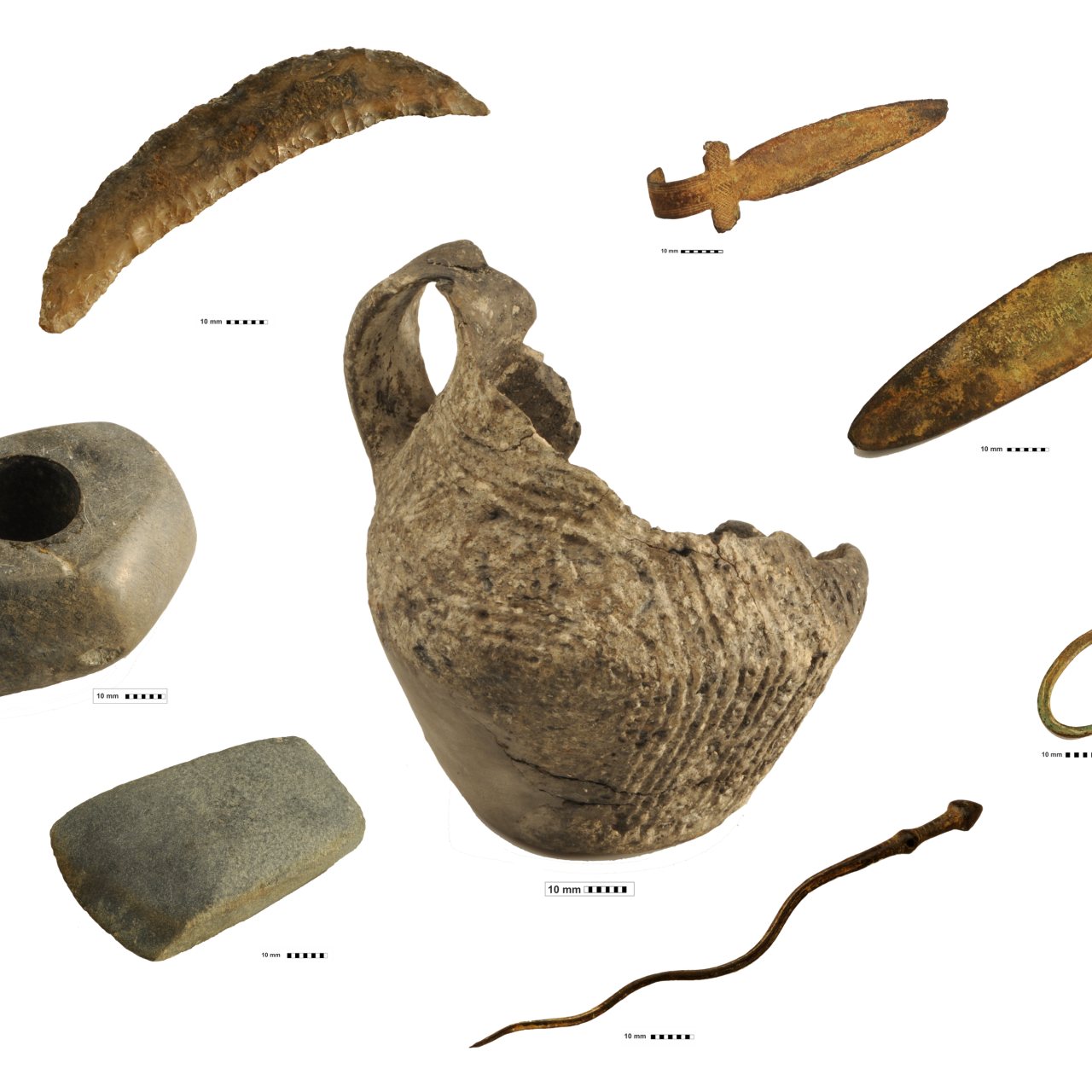 Diverses Fundmaterial aus der Bucht Seewalchen am Attersee.