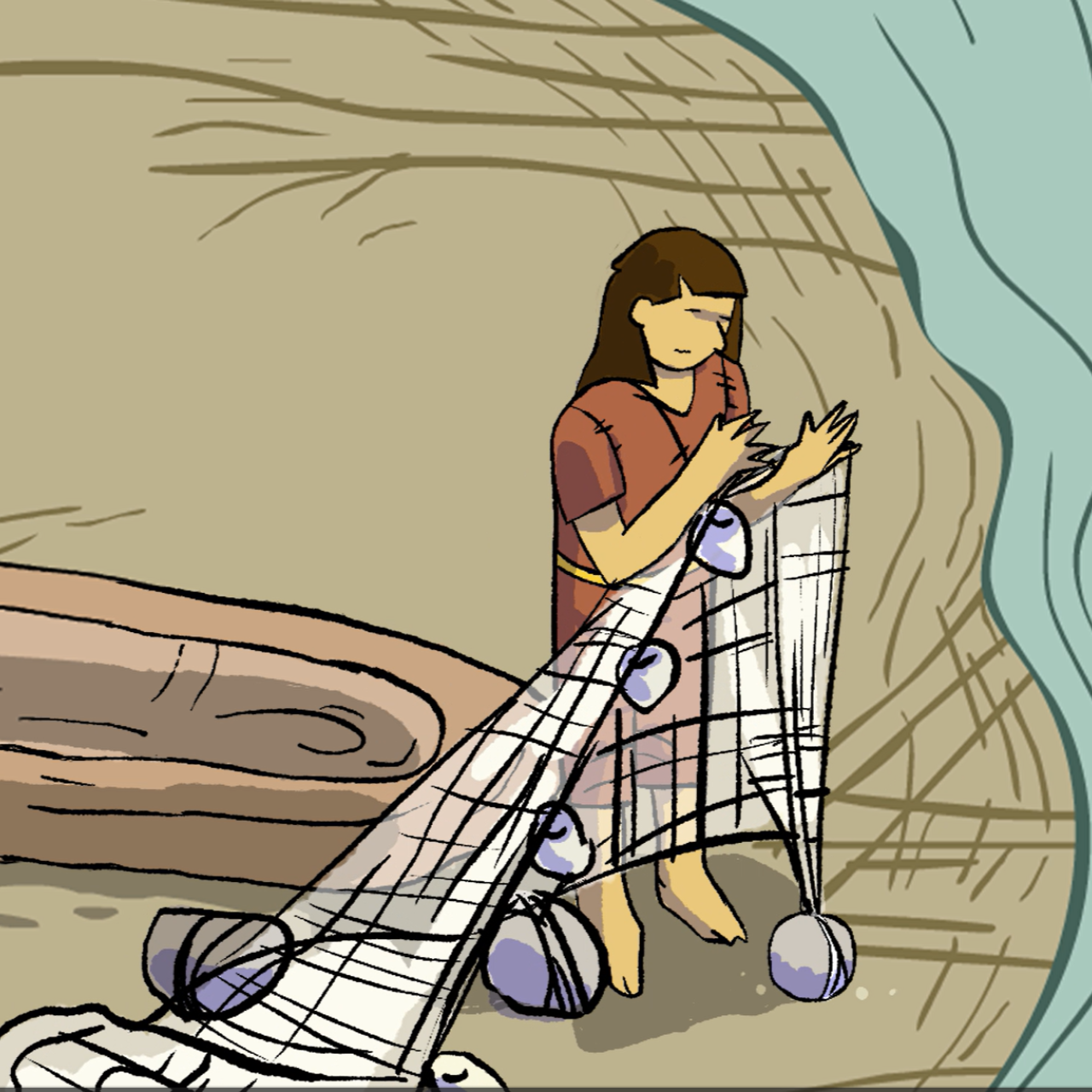 Fischernetz Illustration