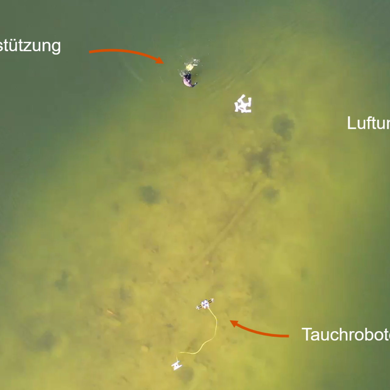 Luftbild der Fundstelle, die Manio untersucht
