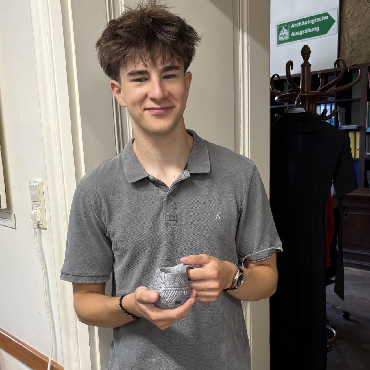 Linus mit seinem 3D-Druck