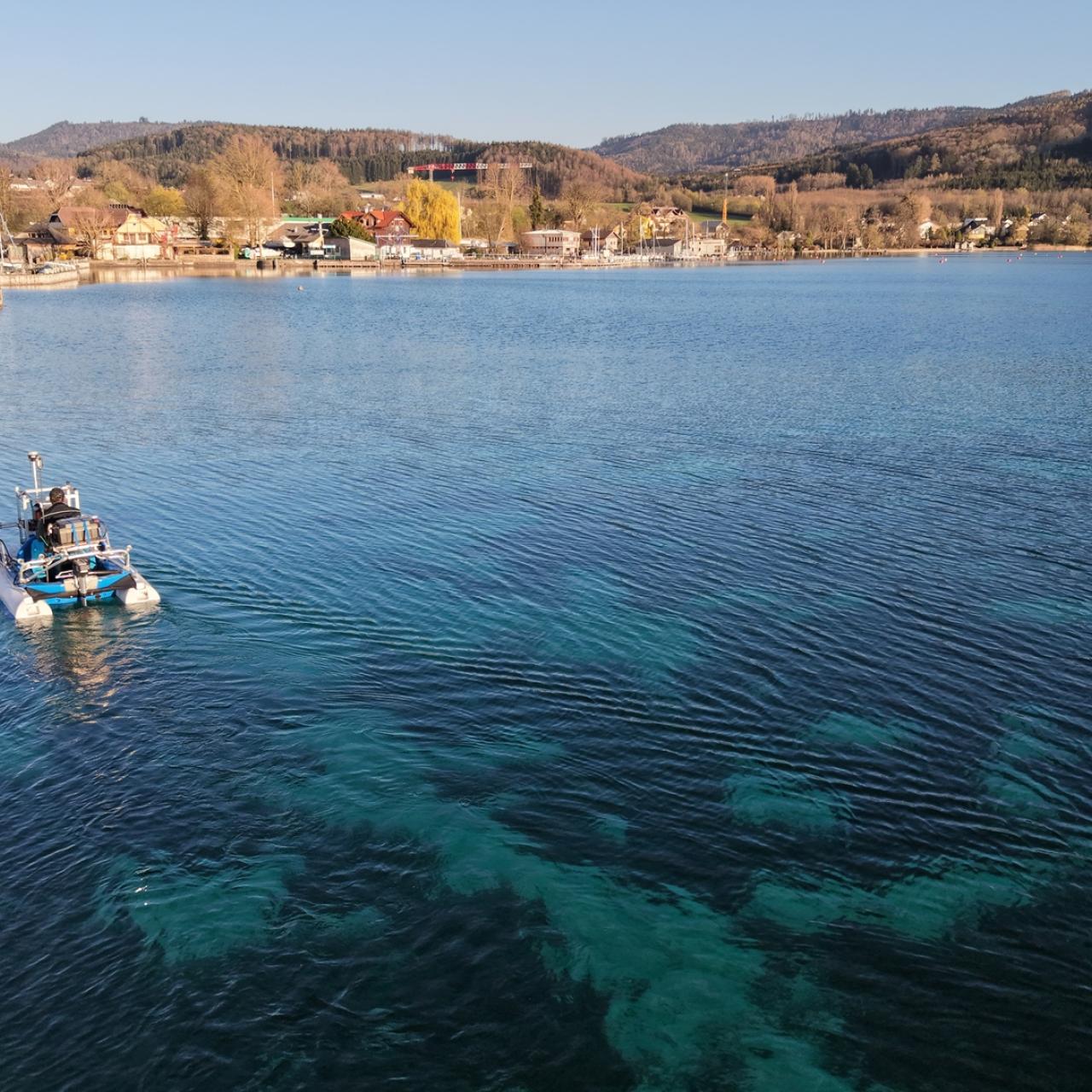 Sonarprospektion am Attersee, April 2026